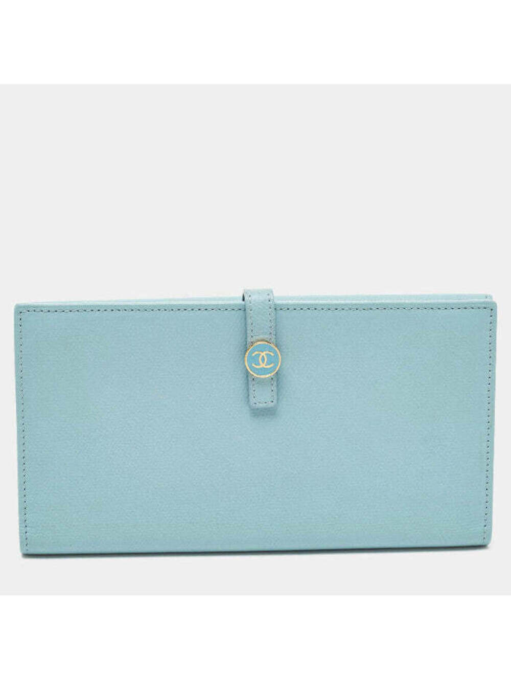 CHANEL Blue Leather CC Flap French Continental Wallet
